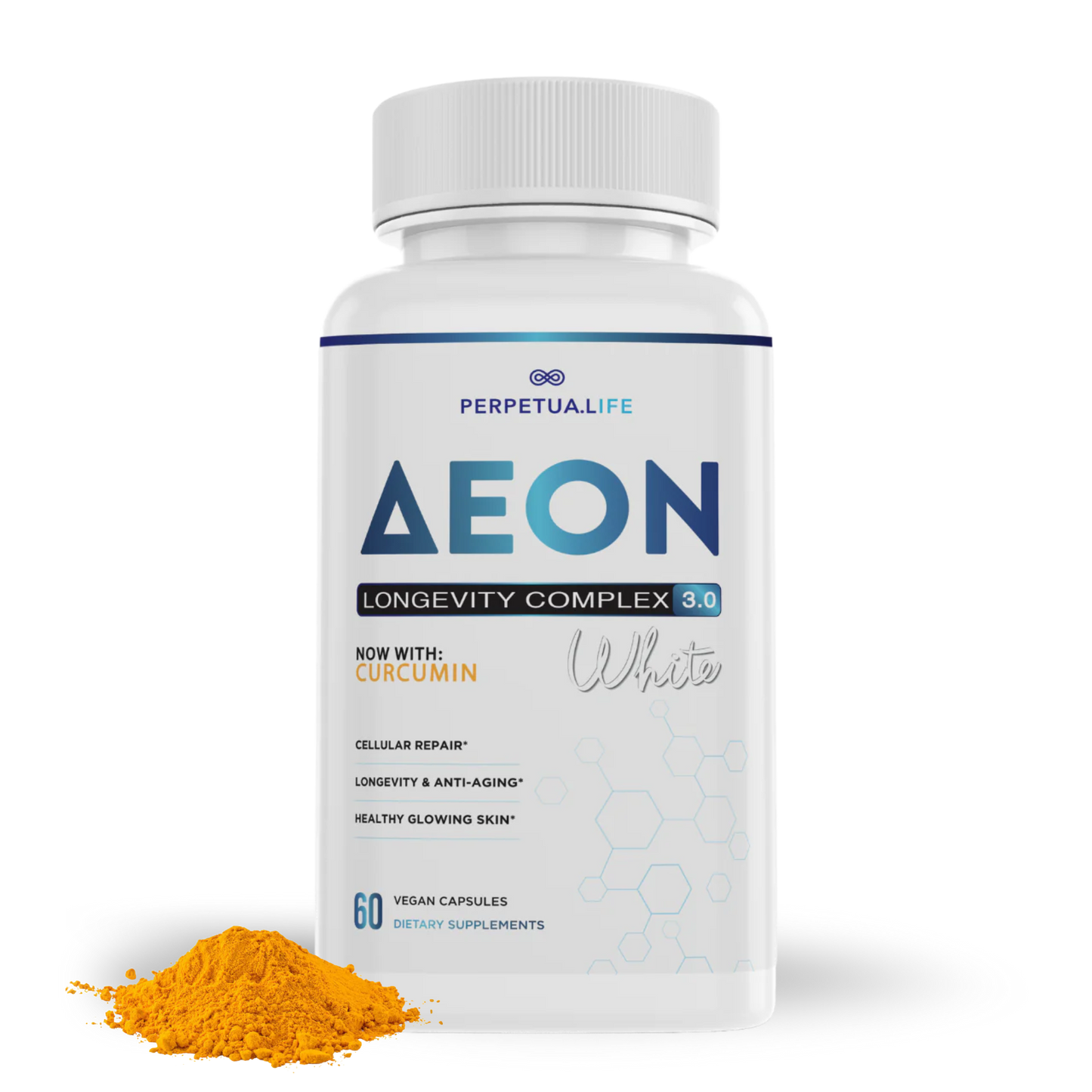 NAD+ Liposomal Anti Aging Supplement Complex AEON White with Curcumin, and AKG