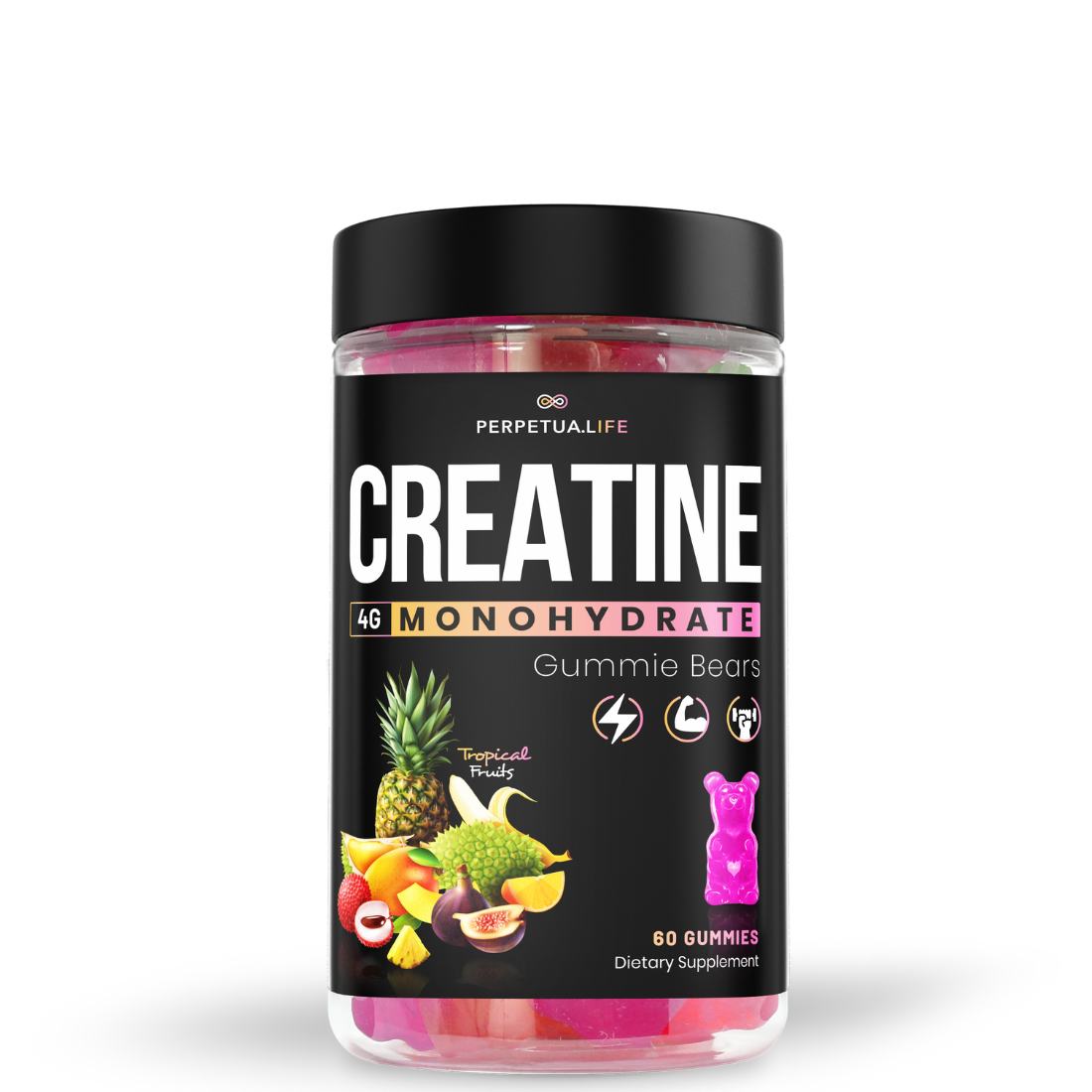 Creatine Monohydrate Gummy Bears Low-Sugar